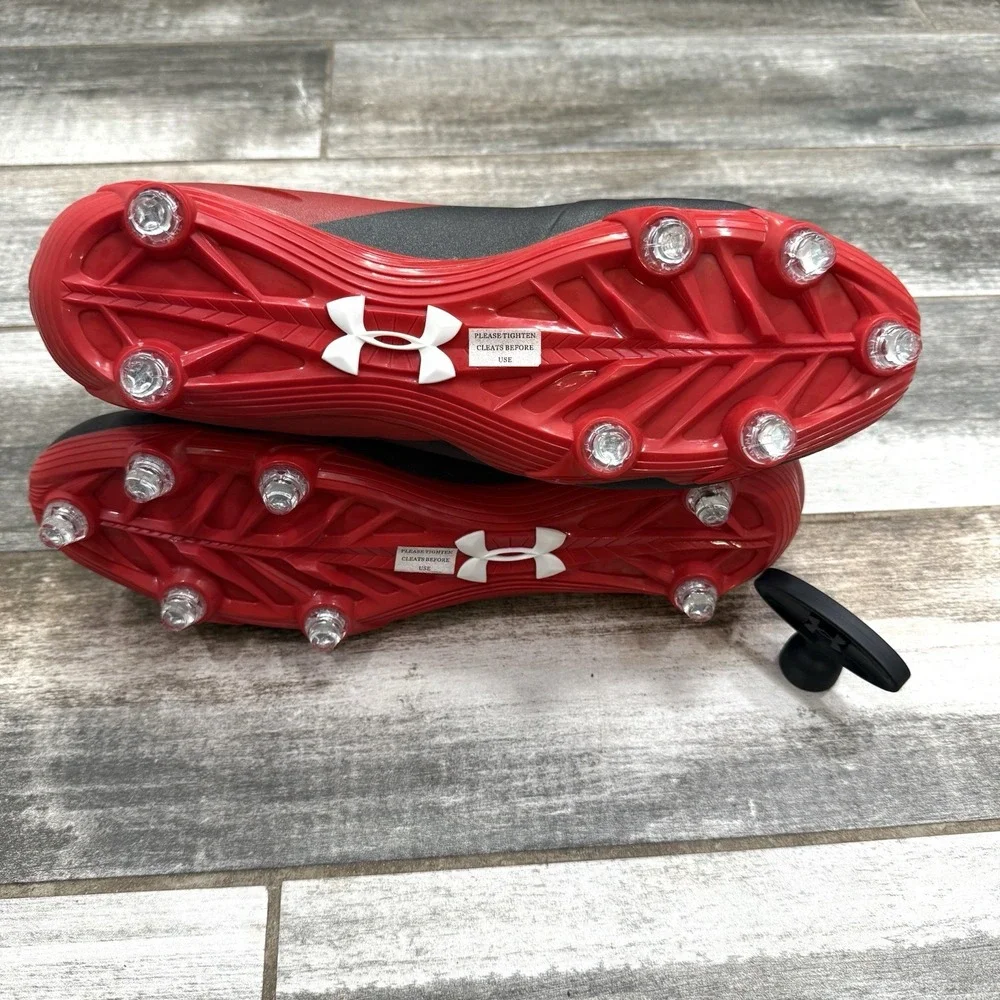 Under Armour‎ Nitro Mid SMS Sample Red Football Cleats 1269717-061 Sz 13 New
